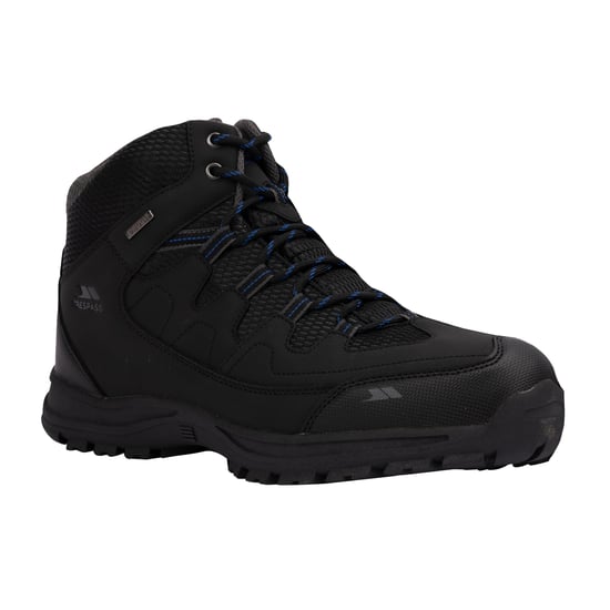 Trespass Mens Finley Waterproof Walking Boots (Black/Blue)