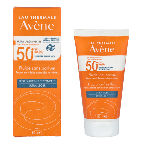 Avene High Protection Unscented Fluid SPF50+50 ml. - Image 1