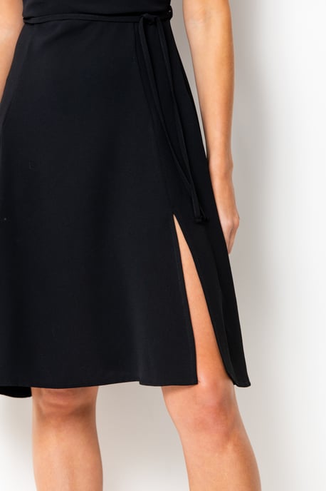 Black Cami Strap Fit & Flare Dress