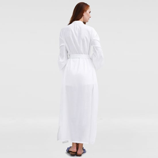 Lange gestructureerde shirt-jurk - Image 3