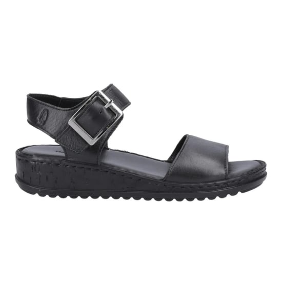 Hush Puppies Dames/dames Ellie leren wig sandalen (Zwart) - Image 1