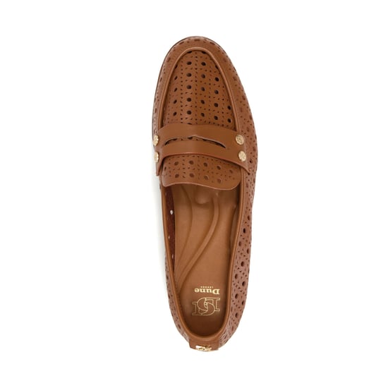 Dune Glimmered Leren Damesslippers In Tan. - Image 4