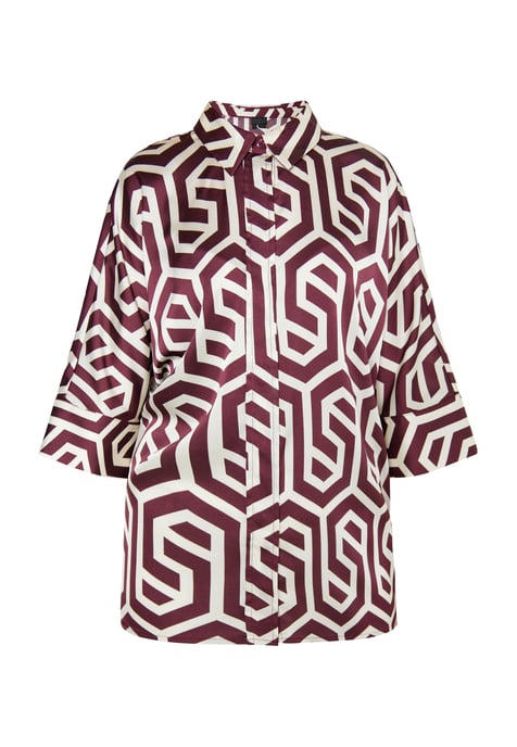 Dreimaster overhemdblouse Dames Gebroken witte Bordeaux - Image 1