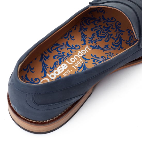 Base London Garfield Leder Heren Navy Loafers - Image 6