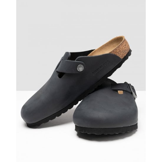 Birkenstock Boston lederen herensandalen in zwart - Image 3