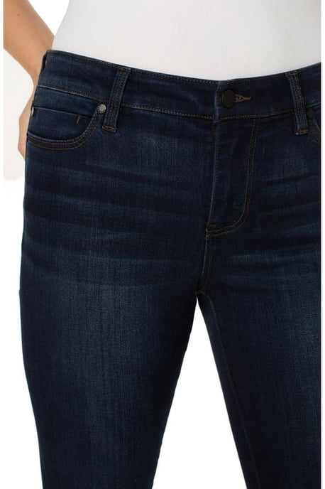 Charlie Crop Skinny Wide Rolled Cuff Destiny Dark Jeans