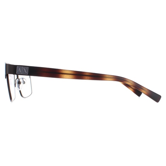 Armani Exchange Rectangle Mens Matte Brown Glasses