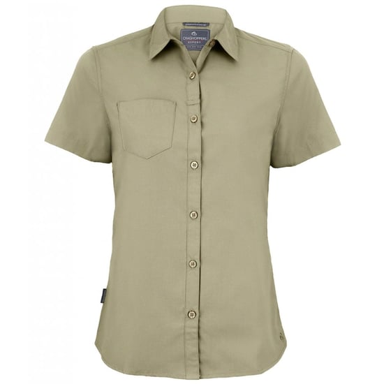 Craghoppers Womens/Ladies Expert Kiwi Short-Sleeved Shirt (Pebble Brown)