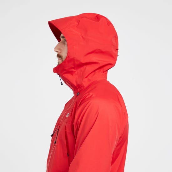 OEX Men's Tirran Waterproof Athletic Fit Jacket with Adjustable Hood, Hiking Raincoat