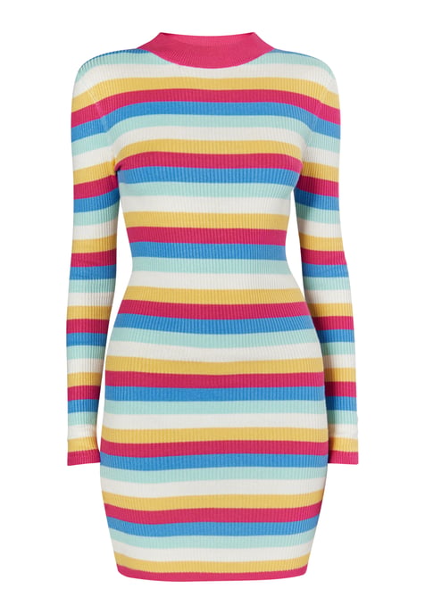 Mymo Gebreide jurk Dames Roze Veelkleurig - Image 1