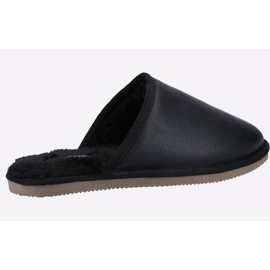 Hush Puppies Heren Coady Leren Slippers (Zwart) - Image 2