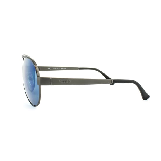 Police Sunglasses S8844 Spark 1 8H5B Matt Gunmetal Blue Mirror