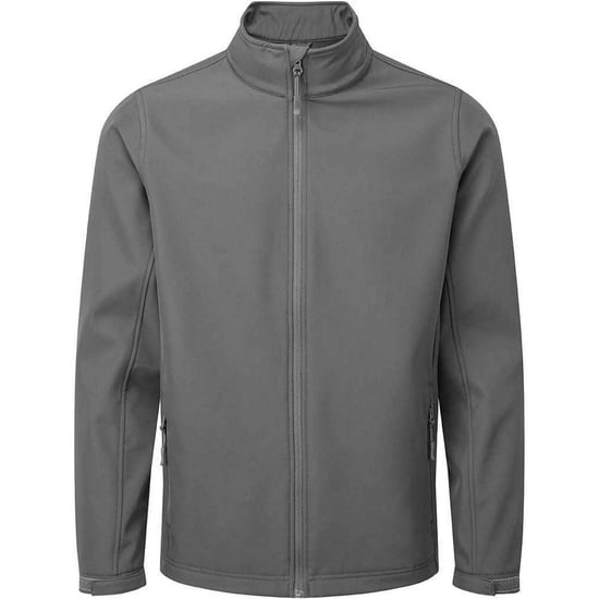 Premier Heren Recycled Wind Resistant Soft Shell Jacket (Donkergrijs) - Image 1