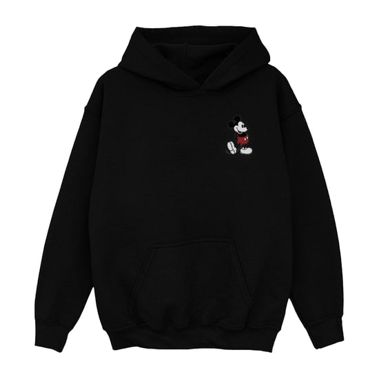 Disney Jongens Mickey Mouse Kickin Retro Borst Hoodie (Zwart) - Image 1