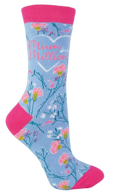 Miss Sparrow dames bamboesokken voor mama - Mum Sokken (Blauw) - Image 1