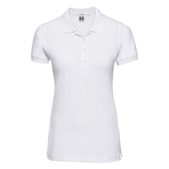 Russell Dames/Dames Stretch Slim Poloshirt (Wit) - Image 1
