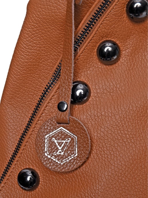 Luisa Vannini Bruin Rundleer Tas - Image 3