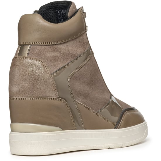 Geox D Maurica Leren Damestrainers Donker Taupe - Image 2