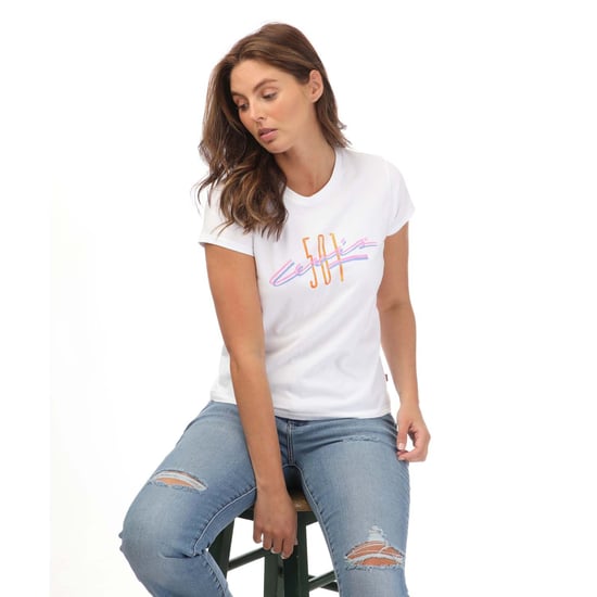 Vrouwen Levi's Graphic Authentieke T-shirt in Wit - Image 4
