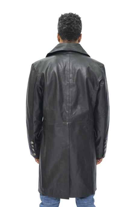 Mens Cowhide Leather Peacoat-Cordoba