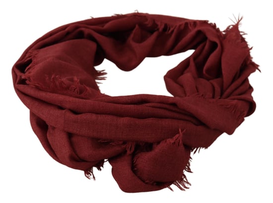 Dolce & Gabbana Red DG Crown Cashmere Silk Shawl Fringe Wrap Men's Scarf