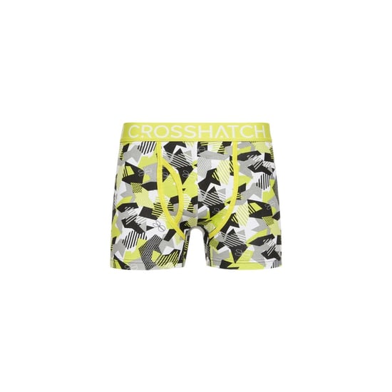 Crosshatch Heren Crystaline Boxershorts (Set van 3) (Lime/Zwart/Grijs) - Image 2