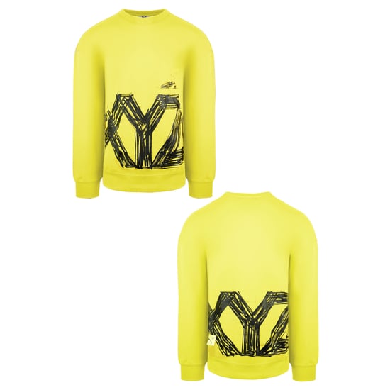 Puma x Michael Lau Long Sleeve Crew Neck Yellow Men Graphic Sweatshirt 530358 79