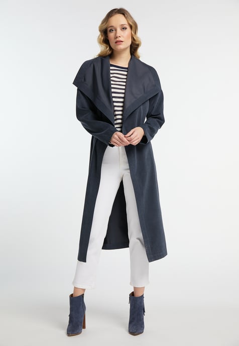 Dreimaster Cupro jas Dames marine - Image 3