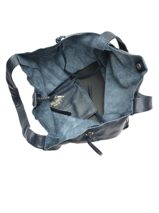 Isabella Rhea Blauw Rundleer Tas - Image 4