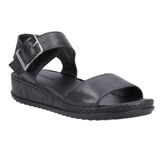 Hush Puppies Dames/dames Ellie leren wig sandalen (Zwart) - Image 3