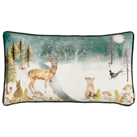 Evans Lichfield Hert Winter Velours Bies Kussenhoes - Image 1