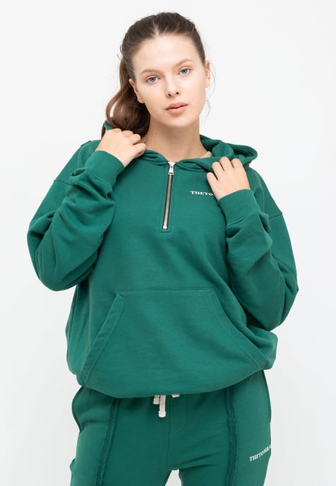 Tom Barron Ladies Quarter Zip Logo Stylish Tracksuit Oversize