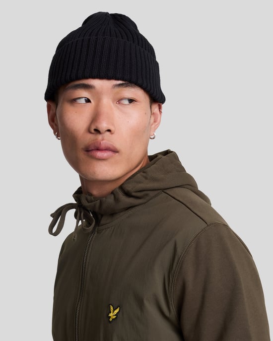 Lyle & Scott hybride olijfgroene hoodie met rits - Image 4