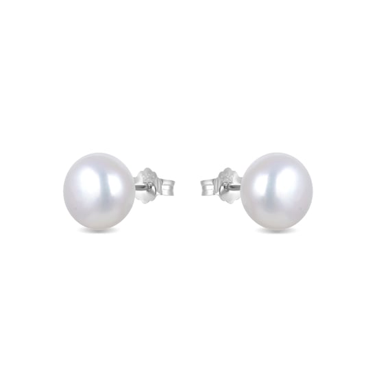 Luxenter essentiële oorbellen in 925 sterling zilver en witte parel met gerhodineerde afwerking - Image 2