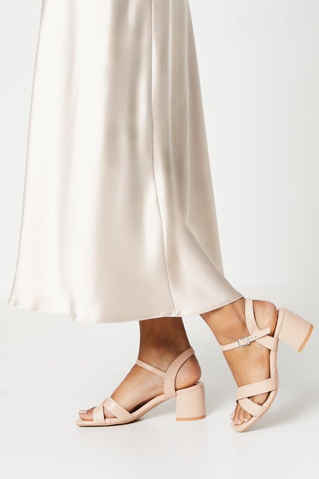 Samiya Cross Strap Medium Heel Sandal - Image 1