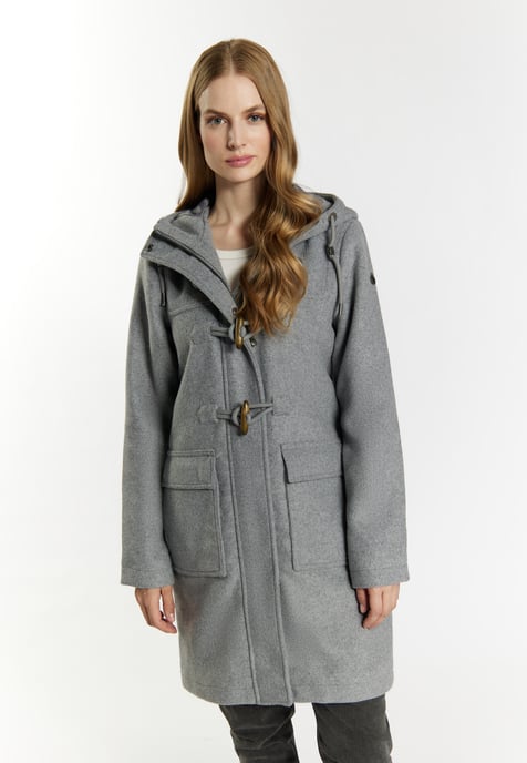 Dreimaster Duffelcoat van wolmix Dames grijs melange - Image 3