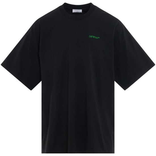 Gebroken wit Moon Tab oversized fit zwart T-shirt - Image 1