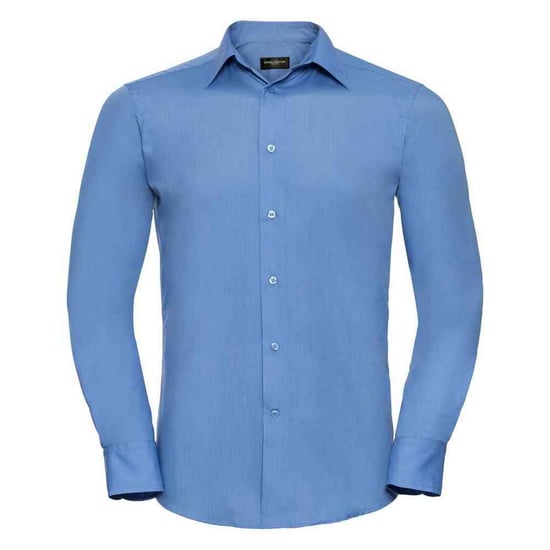 Russell Collection Heren Polycotton Easy-Care Formeel Overhemd met Lange Mouwen (Bedrijfsblauw) - Image 1