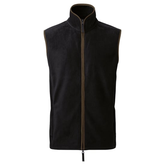 Premier Heren Artisan Fleece Gilet (Zwart/Bruin) - Image 1