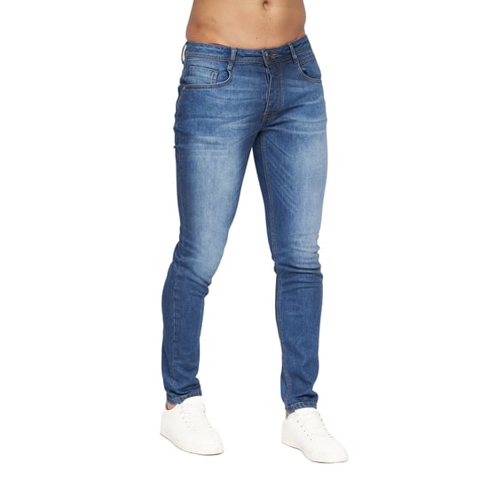 Crosshatch Heren Malcolm Slim Jeans (Stone Wash) - Image 5