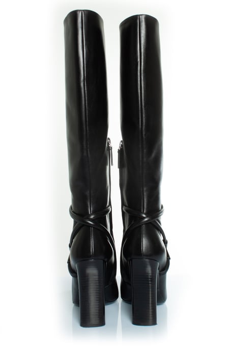 leather boots with T strap - Image 6