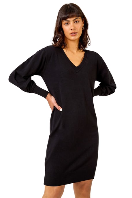 Longline Knitted Jumper Dress