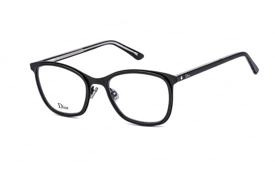 Dior Rectangular Metal Women Eyeglasses Matte Black / Clear Lens
