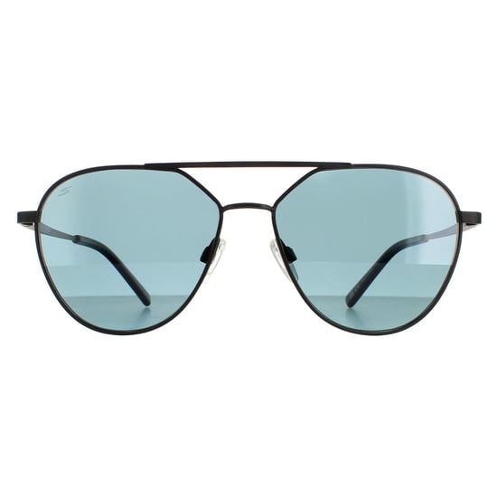 Serengeti Aviator Unisex Matte Black Saturn Polarized Petrol Blue Odell