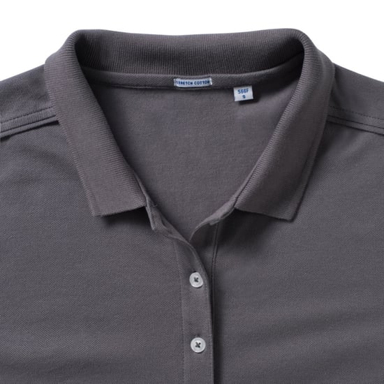 Russell Dames/dames Stretch Short Sleeve Polo Shirt (Konvooi Grijs) - Image 4