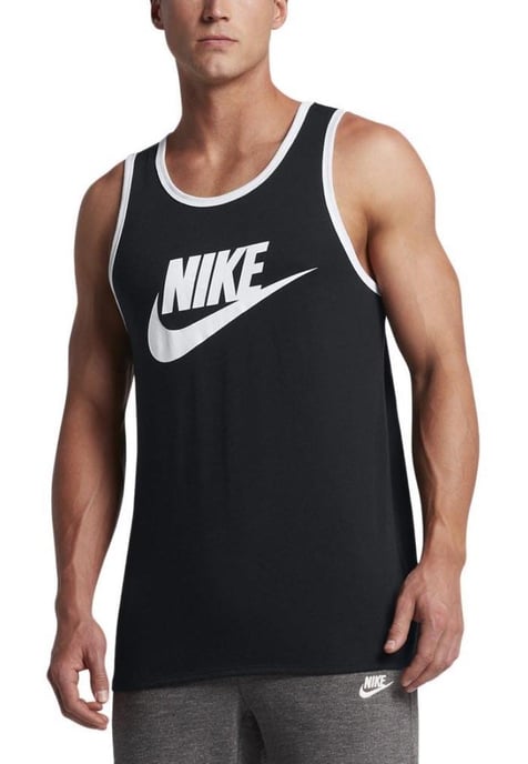 Nike Herenvest met groot Swoosh Ace-logo in zwart - Image 1
