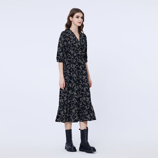 Cross-Heart Liberty Print Dress met frisse halslijn - Image 4