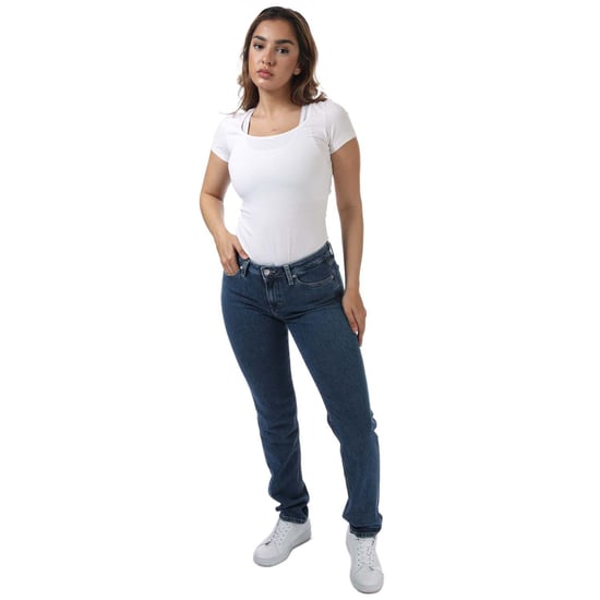 Dames Tommy Hilfiger Rome Mid Rise Straight Jeans in Denim - Image 3
