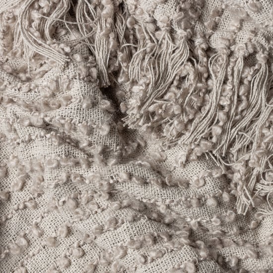 Höem Arvo Boucle Yarn Woven Fringed Throw