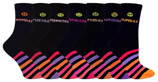 Set van 7 katoenen kindersokken voor nieuwe dagen van de week - Roze - Image 1
